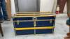 BLUE METAL TRUNK W/ TRAY