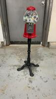 VINTAGE GUMBALL MACHINE FILLED W/ MARBLES