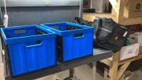 (2) COLLAPSABLE CRATES, (3) INSULATED BAGS