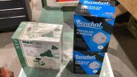 (2) BENEHAL PARTICULATE RESPIRATOR & (1) MAX LOW PRESSURE FOAM EARPLUGS