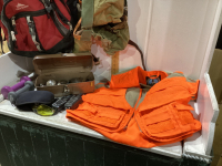 ORANGE HUNTING VEST,MESH FISHING VEST