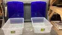 (2) TOTES WITH LIDS
