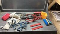 TUB WITH CINCH, SMALL HALTERS, WEAVER LEAD, BRUSHES, COMBS