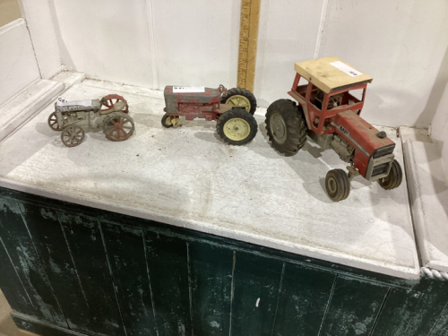 Old metal tractors