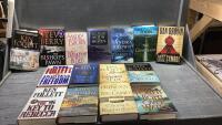 BOX OF ASSORTED HARD COVER NOVELS