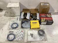 SHOP BOX W/ UNIVERSAL JOINTS, GASKET, OXYGEN SENSOR & MISC