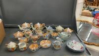 BOX OF JAPANESE DISHWARE - MIXED PATTERNS