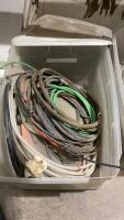 TOTE OF PVC TUBING, AIR HOSES & MISC