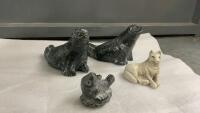 (4) SOAPSTONE ORNAMENTS