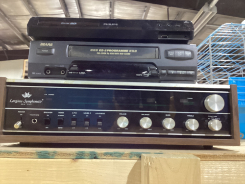 RECEIVER,VHS + BLUE RAY PLAYERS