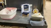FOOT SPA, SLIPPERS, WALLETS, PURSE, MAKEUP MIRROR