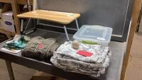 LAP TABLE + TOTE W/SHOWER CURTAIN, DUVET