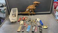 COLLECTOR SPOON COLLECTION AND ONE &ldquo;DINOSAUR&rdquo; RACK