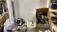SHOP BOX W/ SCAVENGER 24", STRAP, ROLLER SPEED SET, TUBLESS TIRE VALVES & MISC