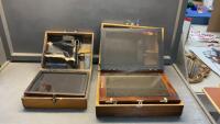 (2) VINTAGE WOOD BOXES W/ SILK SCREENING EQUIPMENT