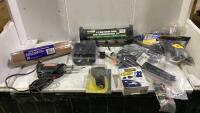 SHOP BOX W/ SPLIT LOOM, CALBE TIES, ZIP TIES, HEAT SHRINK, CORK GASKET MATERIAL & MISC