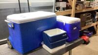 RUBBERMAID + COLMAN COOLER + IGLOO COOLER - (3) PIECE