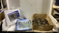SHOP BOX W/ TARPS & NAIL BUNDLES