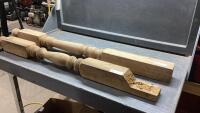 (2) WOOD STAIR POSTS