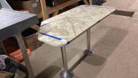 TRAILER STYLE TABLE - REMOVABLE LEGS, ARBORITE TOP