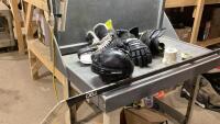 CCM HOCKEY BAG W/SKATES, HELMET,GLOVES, TAPE, KNEE PADS, HOCKEY STICK