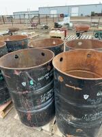 Pallet of four steel barrels