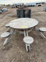 Wooden picnic table