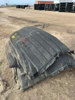 Stack of used pasture mats