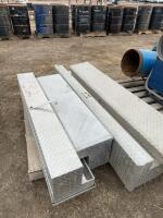 Pallet of aluminum toolboxes