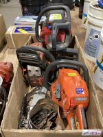 (3) CHAIN SAWS & EXTRA CHAINS
