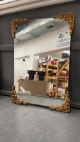VINTAGE MIRROR W/ DECORATIVE CORNERS