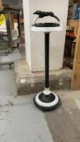 ANTIQUE FLOOR ASHTRY W/ METAL GAZELLE AT THE TOP