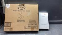 (2)ITEMS -FOLDING SHOWER SEAT + POSTURE CORRECTOR