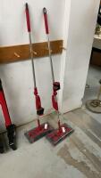(2) RECHARGEABLE SWIVEL SWEEPERS - MISSING BATTERIES