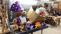 SHELF # 9 -BOX OF PLUSHIES/SQUIREL STUFFED SHELVE #9