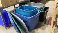 SHELF #3- (6) ASSORTED TOTES