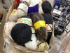 LARGE AMOUNT OF YARN + CHRISTMAS TINS - 2