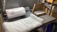 CURTAINS, (3)STORAGE BAG ORGANIZERS, KING SIZE MEMORY FOAM PILLOW