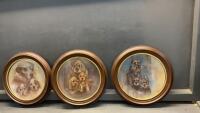 (3) FRAMED COLLECTOR PLATES OF DOGS