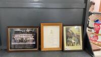 (3) PICTURES - CALGARY JR &ldquo;A&rdquo; ROYALS, RCMP SEMINAR CERTIFICATE & INDEGINEOUS PHOTO