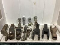 ASSORTED HITCHES BLLS, CELVIS HITCH & TOW BALL