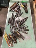 BUCKET OF ASSORTED CHISELS & MISC