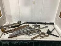 BUCKET WTUBE BENDERS, RATCHETS, STRONG ARMS, HAMMERS, ETC