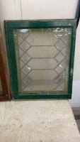 VINTAGE LEADED GLASS WINDOW