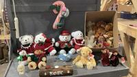 (2) BOXES WITH CHRISTMAS STUFFIES