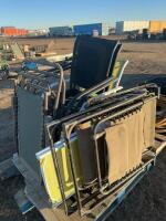 Pallet of lawn chairs, and lounges