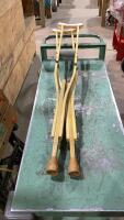 WOODEN UNDERARM CRUTCHES (2) PCS