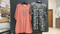 (2) T-SHIRTS&hellip;.CAMO &rdquo;CAT&rdquo; - 2XL AND PEAVY MART SORBET - 3XL