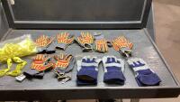 GLOVES + GLOVE CLIPS - (7) PAIRS ORMADUS + (3) UNLINED GLOVES