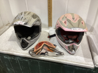 2 YOUTH MOTORCYCLE HELMETS